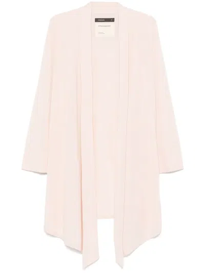 Frenckenberger Fine-knit Cardi-coat In Pink
