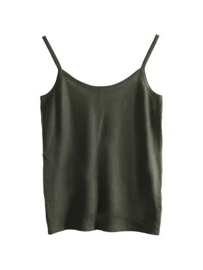 Frenckenberger Fine-knit Tank Top In Green