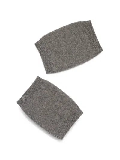 Frenckenberger Fine-knit Fingerless Gloves In Gray