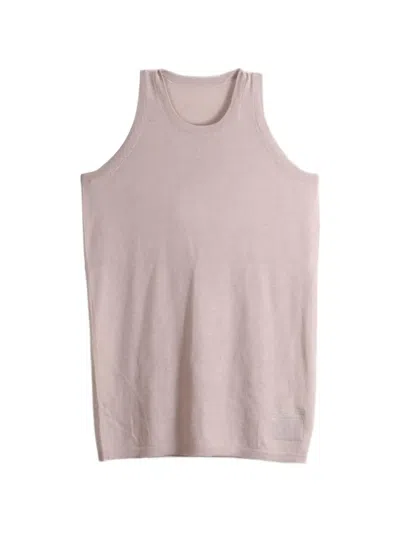 Frenckenberger Fine-knit Racerback Tank Top In White