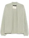 Frenckenberger Fisherman's Knitted Cardigan In Green