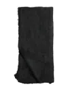 Frenckenberger Frayed-edge Scarf In Black