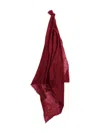 Frenckenberger Frayed-edge Scarf In Red