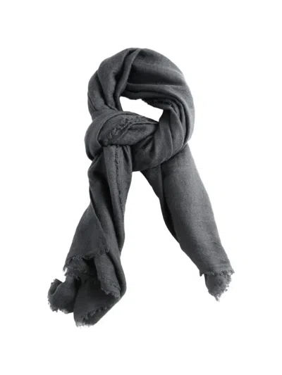Frenckenberger Frayed Scarf In Gray