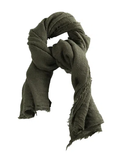 Frenckenberger Fringed Scarf In Green
