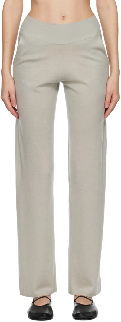 Frenckenberger Gray Straight Lounge Pants In 1 Moon