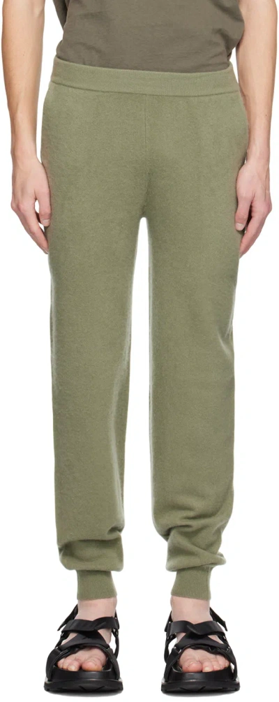 Frenckenberger Green Hotoveli Lounge Pants In Light Kale