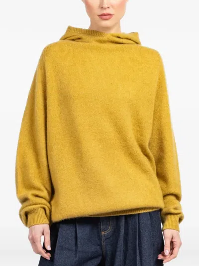 Frenckenberger Hooded Sweater In Yellow