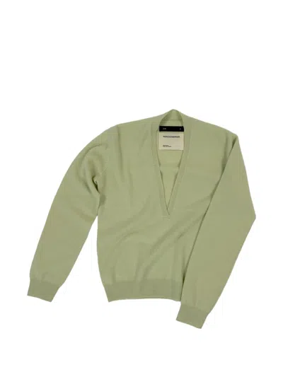 Frenckenberger Johnny V-neck Sweater In Green