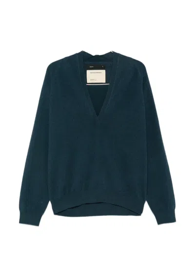 Frenckenberger Johnny V-neck Cashmere Sweater In Blau