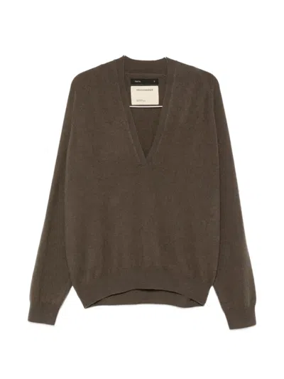 Frenckenberger Johnny V-neck Cashmere Sweater In Braun