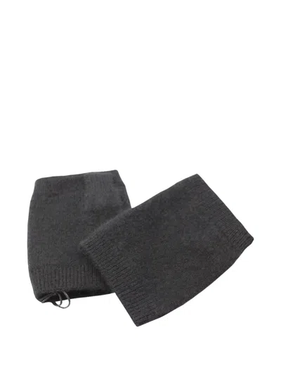 Frenckenberger Knitted Gloves In Black