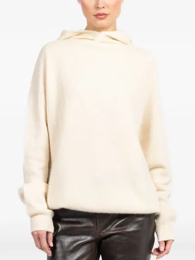 Frenckenberger Knitted Hoodie In Neutral