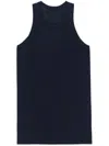 Frenckenberger Knitted Tank Top In Blue