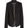 Frenckenberger Liz Open Front Wool & Cashmere Blazer In Black