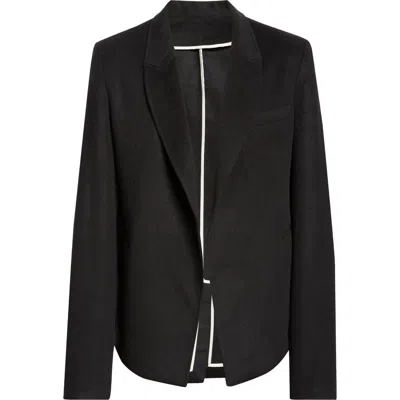 Frenckenberger Liz Open Front Wool & Cashmere Blazer In Black