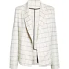 Frenckenberger Liz Open Front Wool & Cashmere Blazer In Checkered