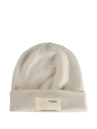 Frenckenberger Logo-patch Beanie In Gray