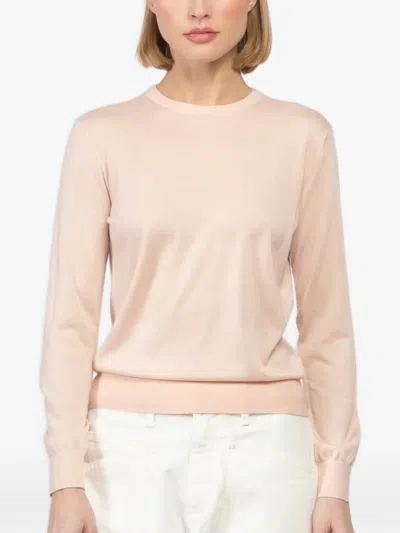 Frenckenberger Long-sleeve Sweater In Pink