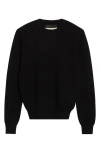 Frenckenberger Mini Cashmere Crewneck Sweater In Black