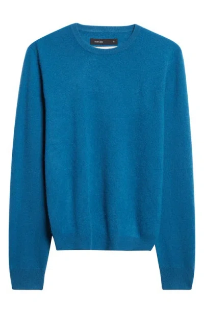 Frenckenberger Mini Cashmere Crewneck Sweater In Blue