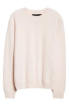 Frenckenberger Mini Crewneck Cashmere Sweater In Light Pink