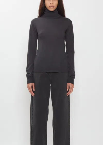 Frenckenberger Mini High Neck Sweater In Black