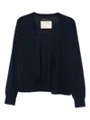 Frenckenberger Mini Open-front Cardigan In Blue