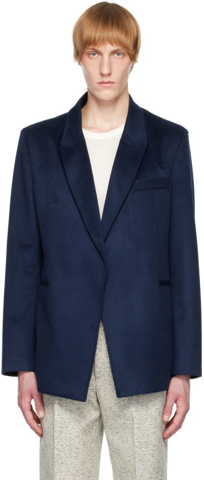 Frenckenberger Navy Liz Blazer In Black Blue