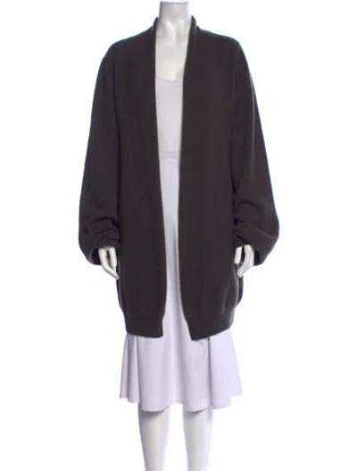 Pre-owned Frenckenberger Open Front Sweater In Brown