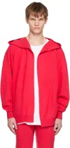 Frenckenberger Pink Open Hoodie In Pink