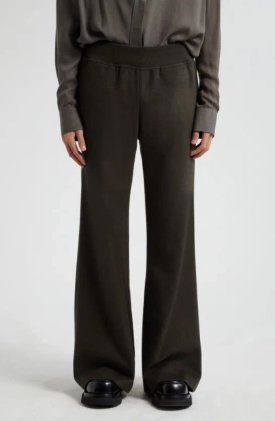 Frenckenberger Pull On Cashmere Suit Pants In Black Olive