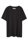 Frenckenberger Raglan Sleeve Cotton & Cashmere T-shirt In Black