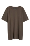 Frenckenberger Raglan Sleeve Cotton & Cashmere T-shirt In Black Olive
