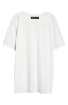 Frenckenberger Raglan Sleeve Cotton & Cashmere T-shirt In White