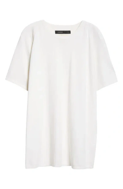 Frenckenberger Raglan Sleeve Cotton & Cashmere T-shirt In White