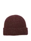 Frenckenberger Ribbed Beanie In Brown
