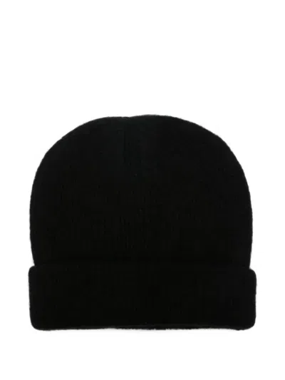 Frenckenberger Ribbed-knit Beanie Hat In Black