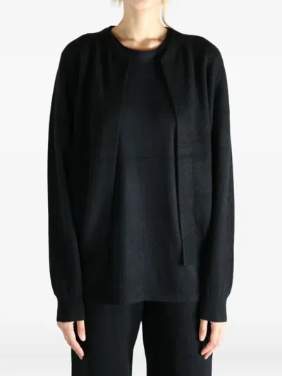 Frenckenberger Round-neck Cardigan In Blue