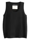 Frenckenberger Round-neck Sleeveless Top In Black
