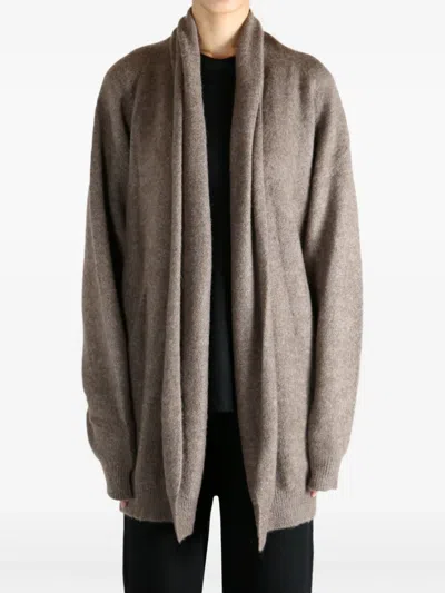 Frenckenberger Shawl-collar Cardigan In Brown