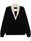 Frenckenberger Shawl-collar Sweater In Black