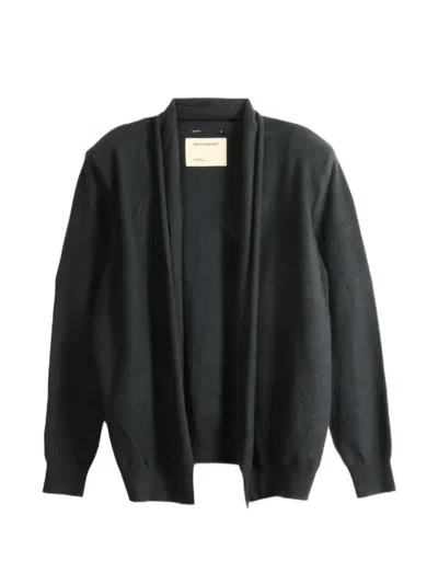Frenckenberger Shawl-collar Knitted Cardigan In Blue