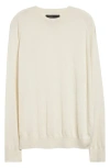 Frenckenberger Silk & Cashmere Crewneck Sweater In White