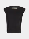 Frenckenberger Sl Mini Shoulder Cashmere Sleeveless Top Size: S  Abask Luxury Gift