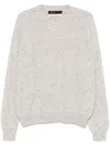Frenckenberger Speckle-knit Sweater In Grey