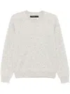 Frenckenberger Speckle-knit Sweater In Grey