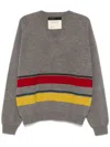 Frenckenberger Striped Sweater In Grey