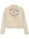 Frenckenberger Suede Jacket In Neutrals