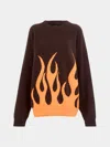 Frenckenberger Sylvie Fleury Flame Cashmere R-neck Sweater Size: L